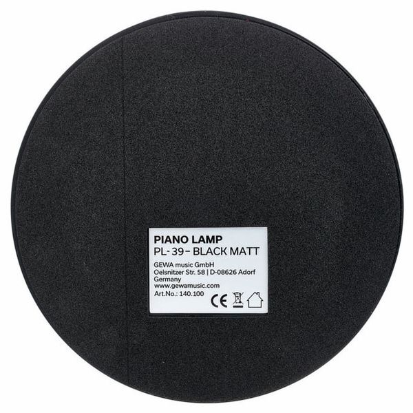Gewa PL-39 Piano Lamp Black Matte